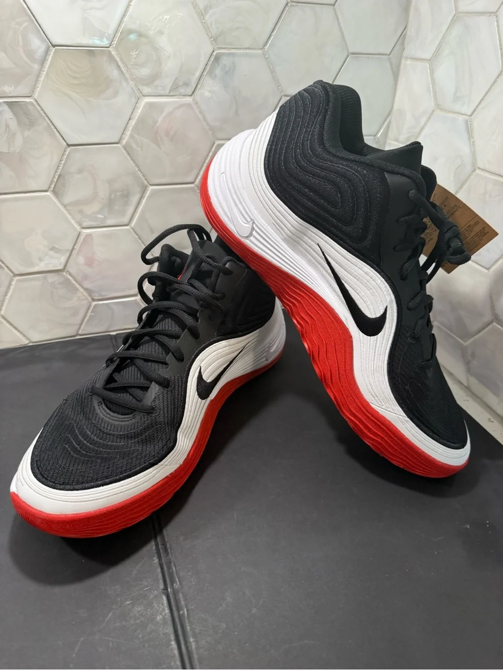 Size 12 - Nike Precision 8 MID Black/White/University Red